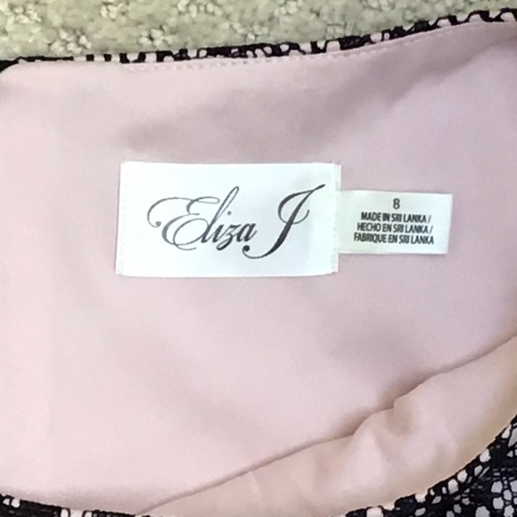 Like New Eliza J Black and Tan Lace Dress - Picture 5 of 9